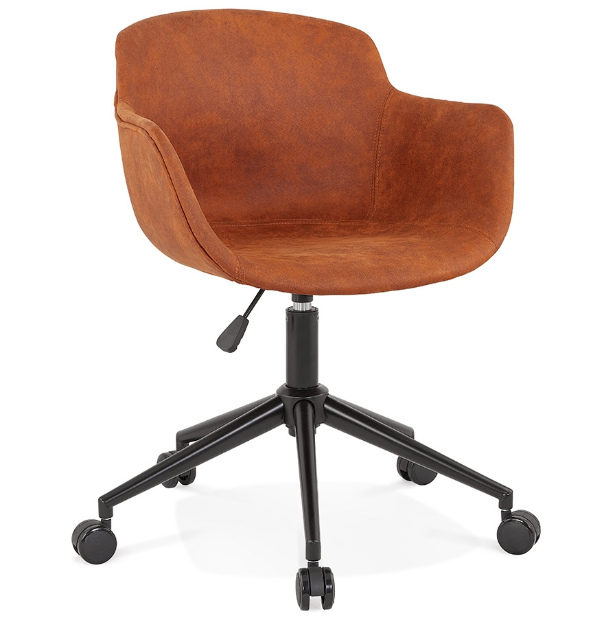 Alterego Armchair FOSTER Frame Colour Black Seat Brown