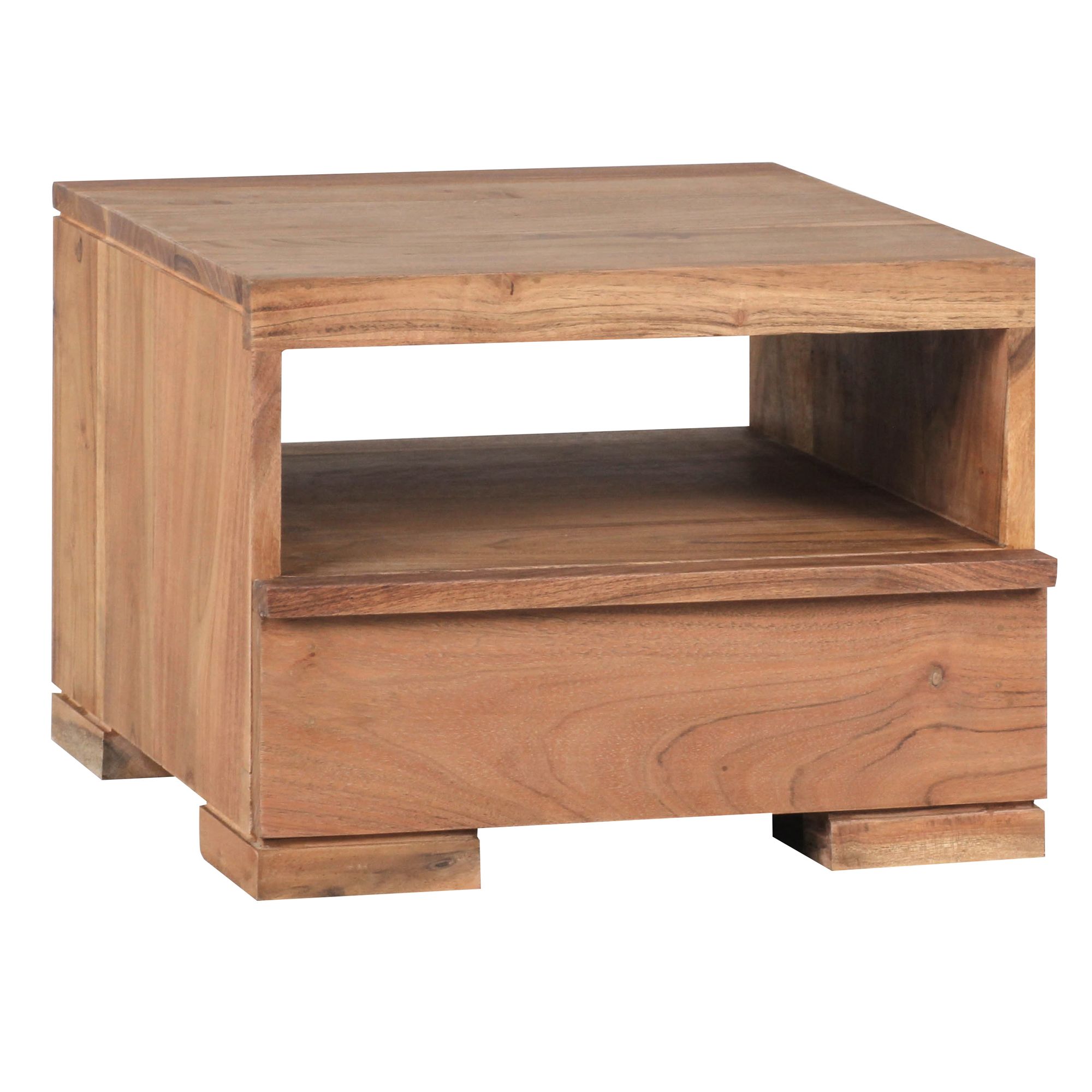 Bedside table mumbai solid wood acacia bedside chest of drawers 30 cm 1 drawer storage bedside table country-style real wood