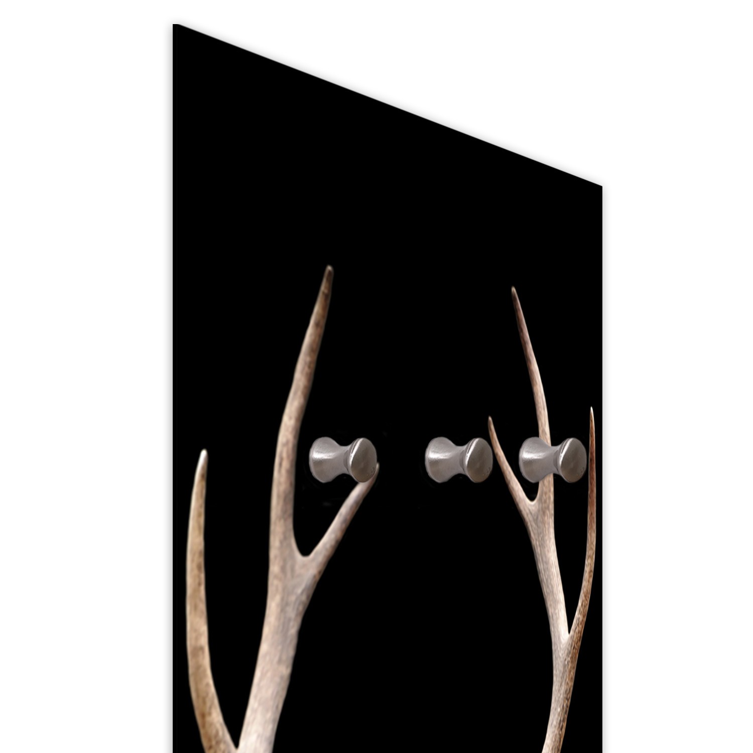 Coat rack made of fiberboard and satin paper with a deer design