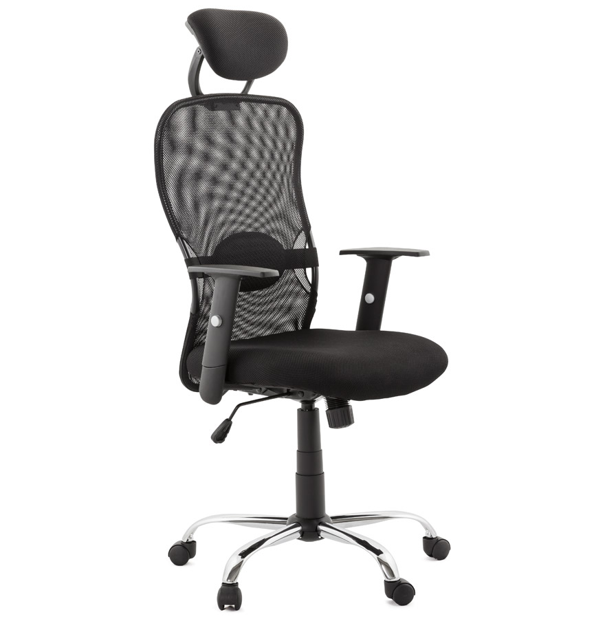 Alterego office chair SOYOUZ frame colour chrome seat black