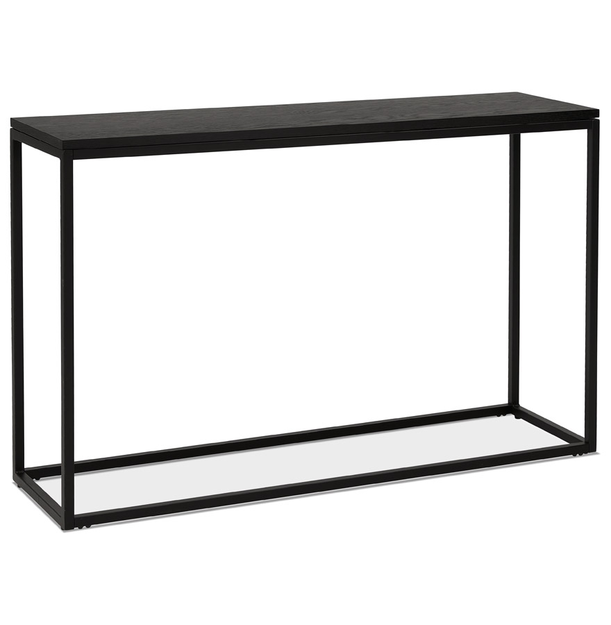 'RIVER' industrial-style console table in wood and black metal