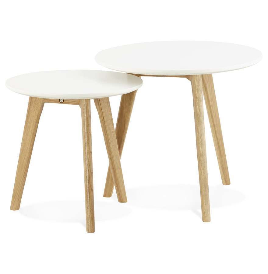 'GABY' round trundle tables in Scandinavian style