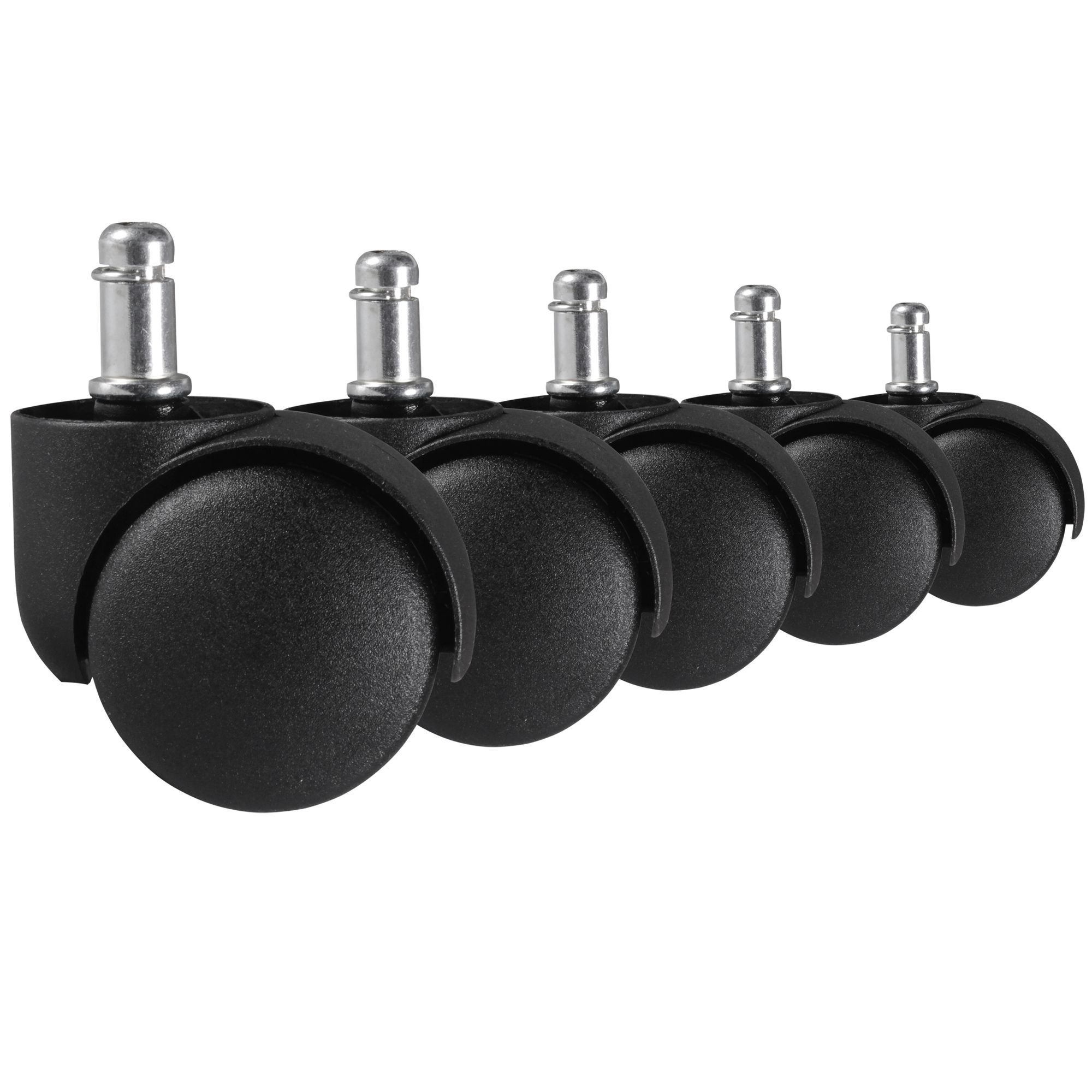 Carpet  black set of 5 castors for office chairs carpet-floor