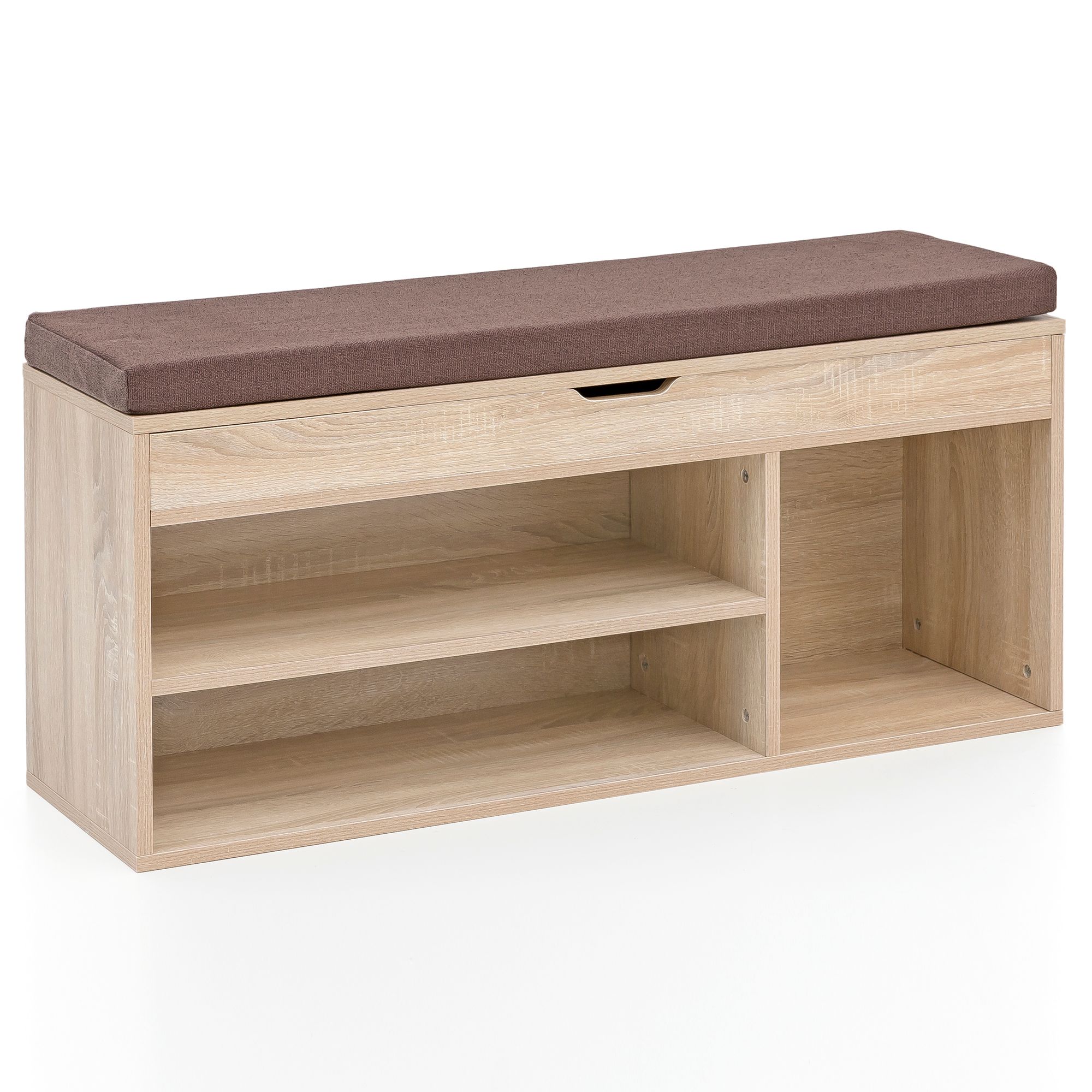 Bench wl5.344 with seat wardrobe bench wood 104x51x32 cm sonoma