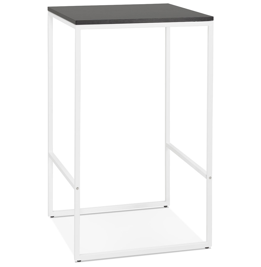 'ORTOS' industrial style high table with black top and white frame ideal for professionals