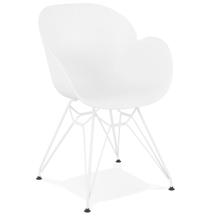 Alterego Armchair FIDJI Frame Color White Seat White