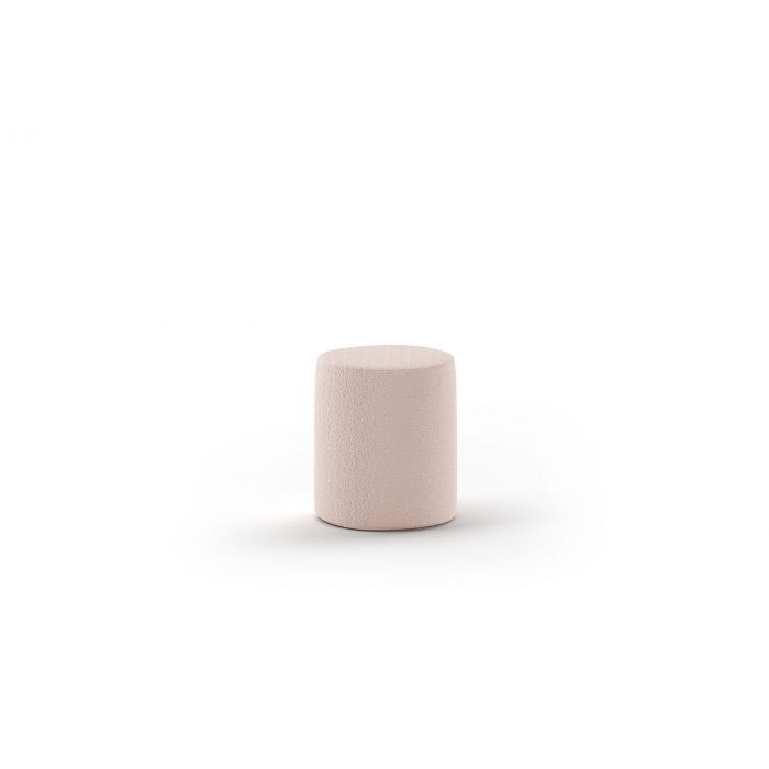 Moon stool boucle pink