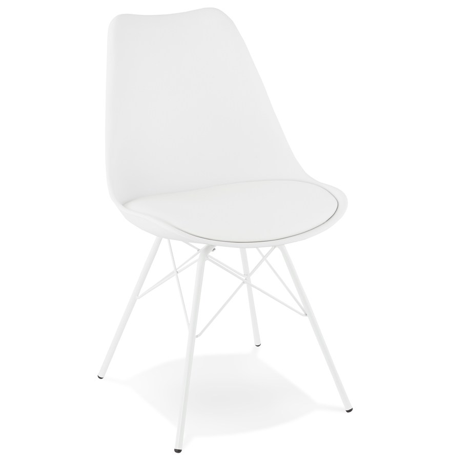 'BYBLOS' White Industrial Style Design Chair