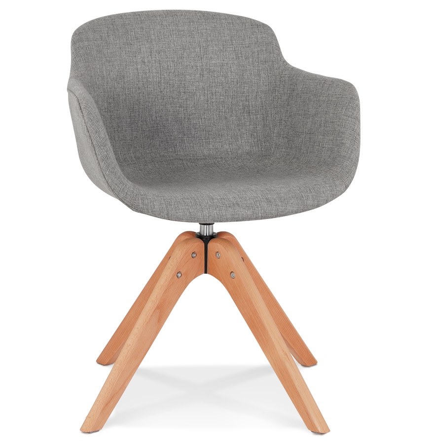 Alterego Armchair AMOS Frame Colour Natural Seat Light Grey