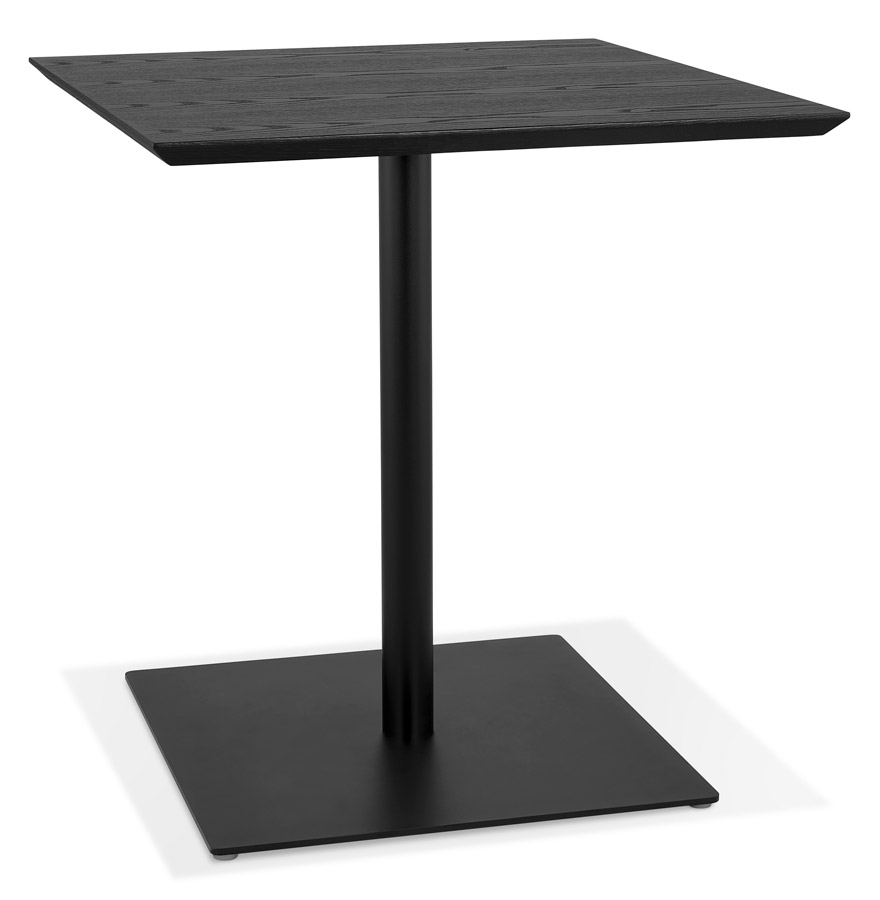 'SUMO' square table in wood and black metal - 70x70 cm