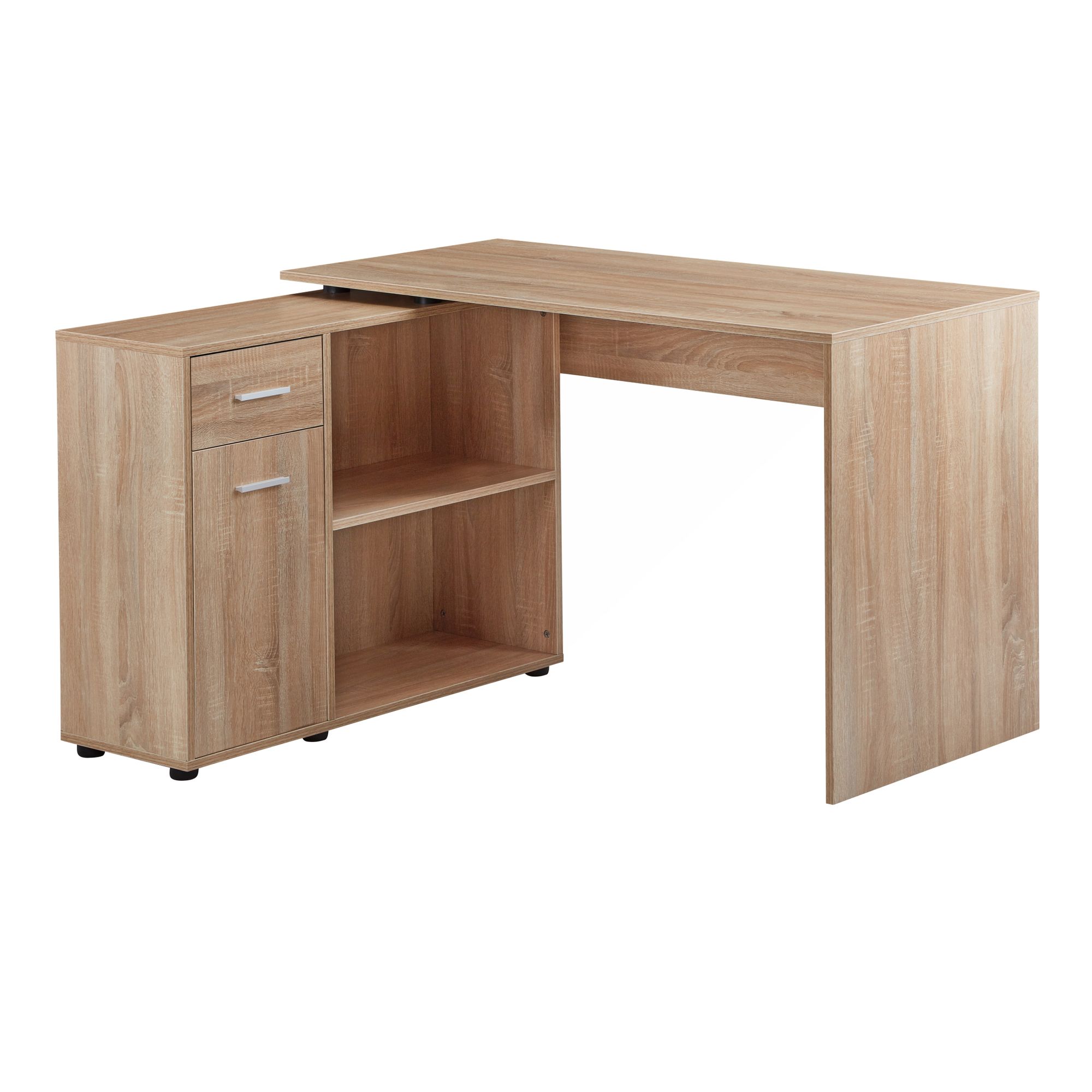 Design corner desk with shelf sonoma 120 x 75.5 x 106.5 cm