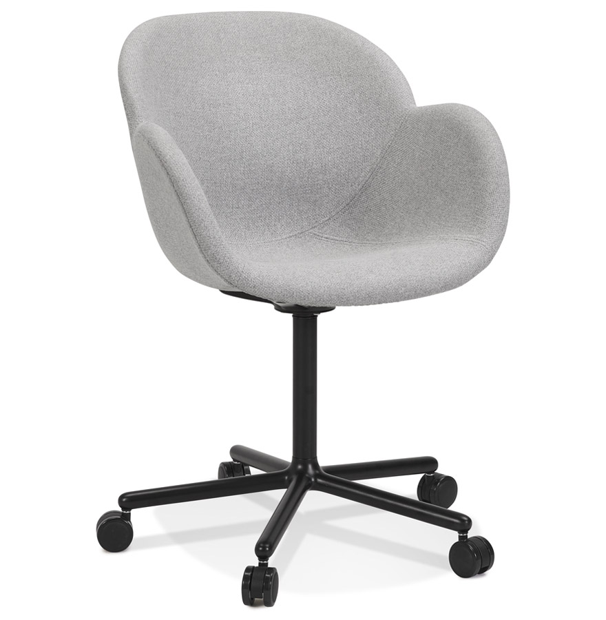 Alterego office chair ASTRA frame colour black seat light grey