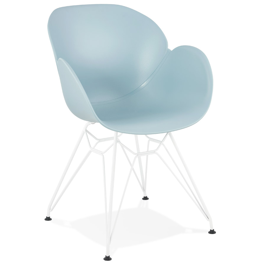 Alterego Armchair FIDJI Frame Color White Seat Blue