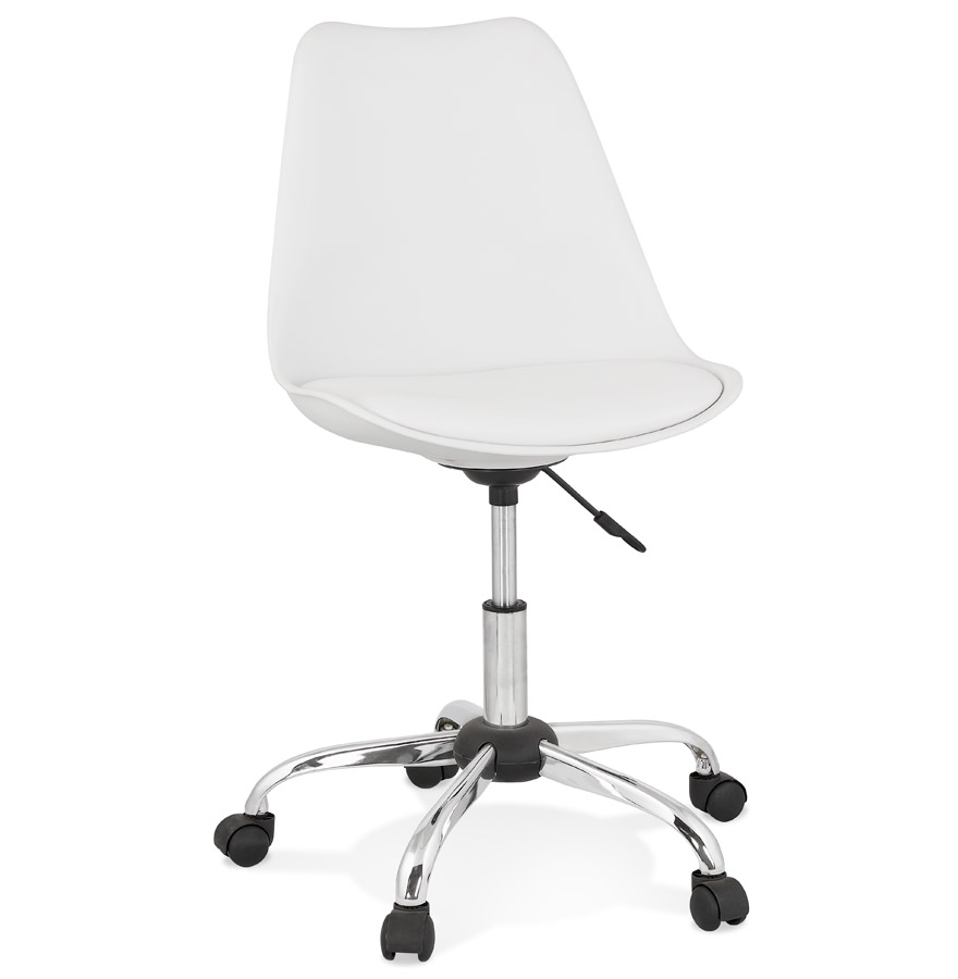 Alterego office chair MONKY frame colour chrome seat white