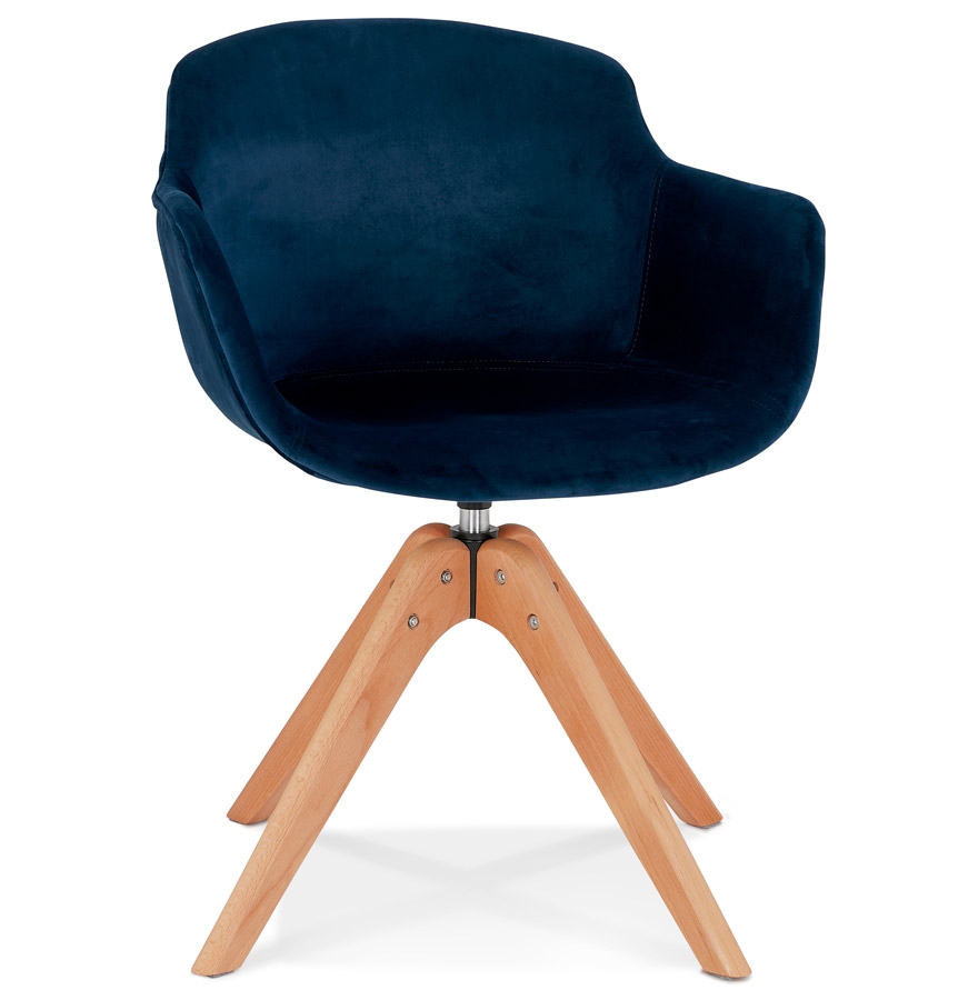 Alterego Armchair BERNI Frame Colour Natural Seat Blue