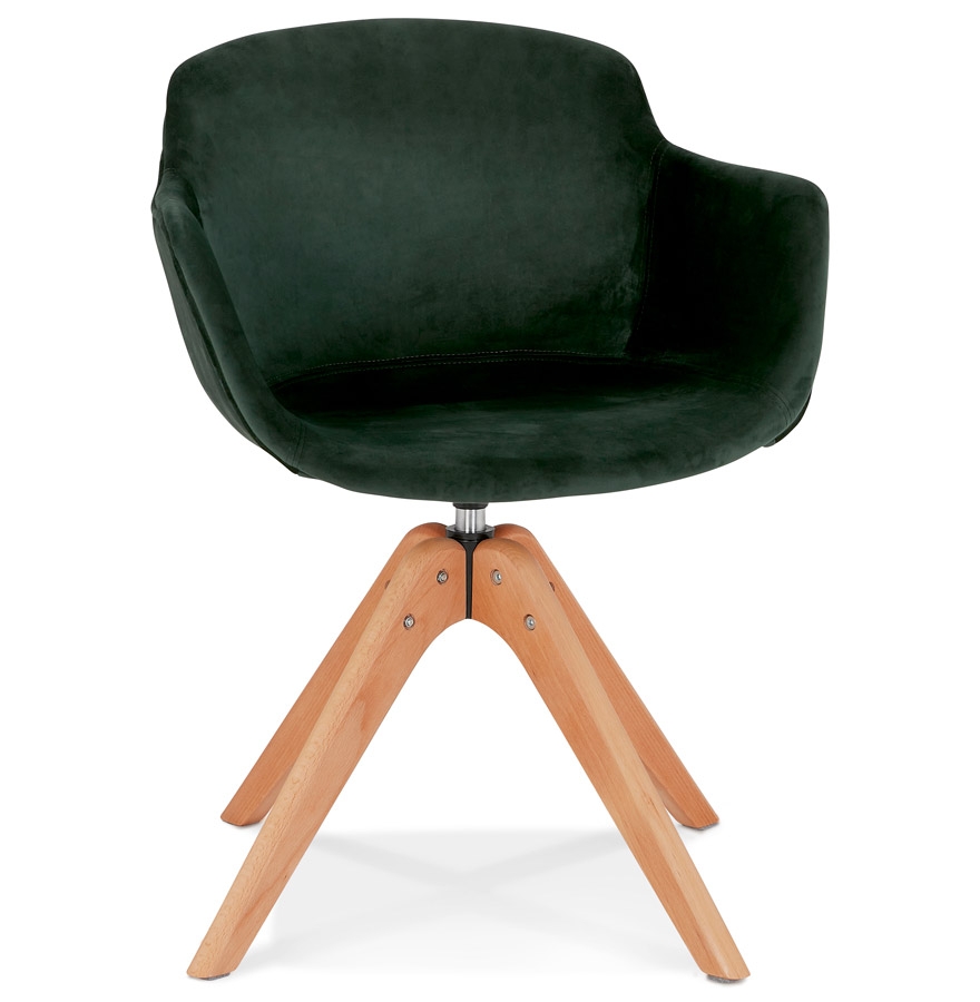 Alterego Armchair BERNI Frame Colour Natural Seat Green