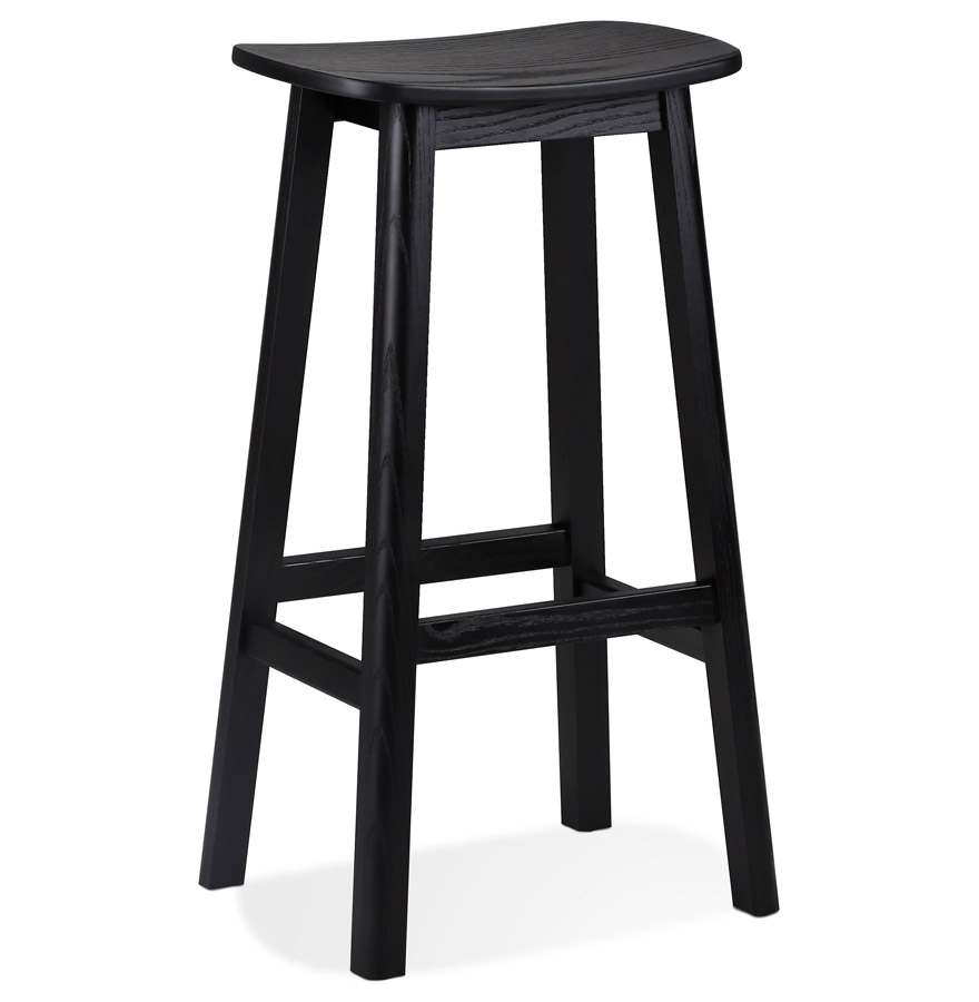 'DUMAS' designer bar stool in black wood