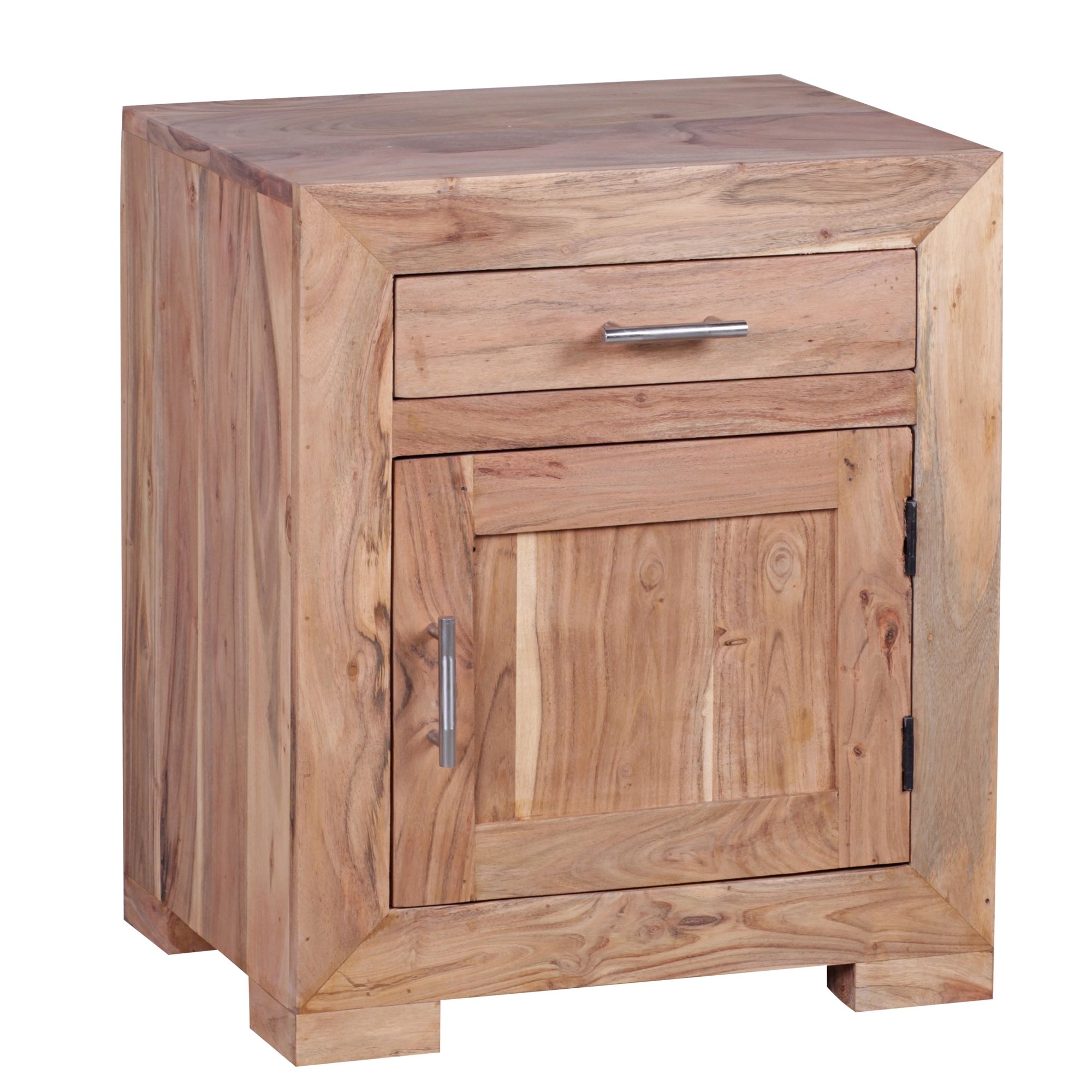 Bedside table mumbai solid wood acacia design bedside table 60 cm with drawer and door bedside table for box spring bed