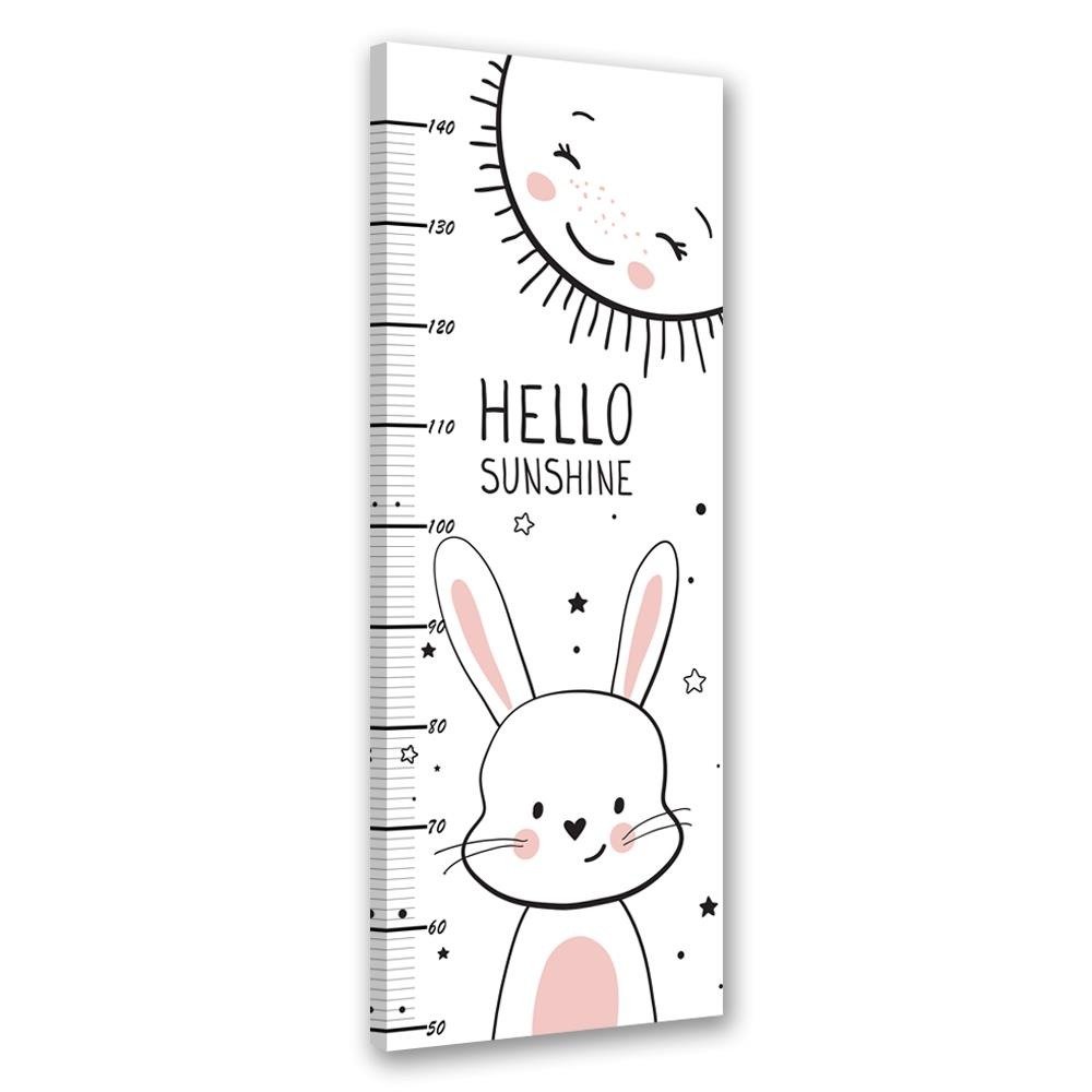 Frame with meter to measure the height of children of 40 cm made of mdf rabbit