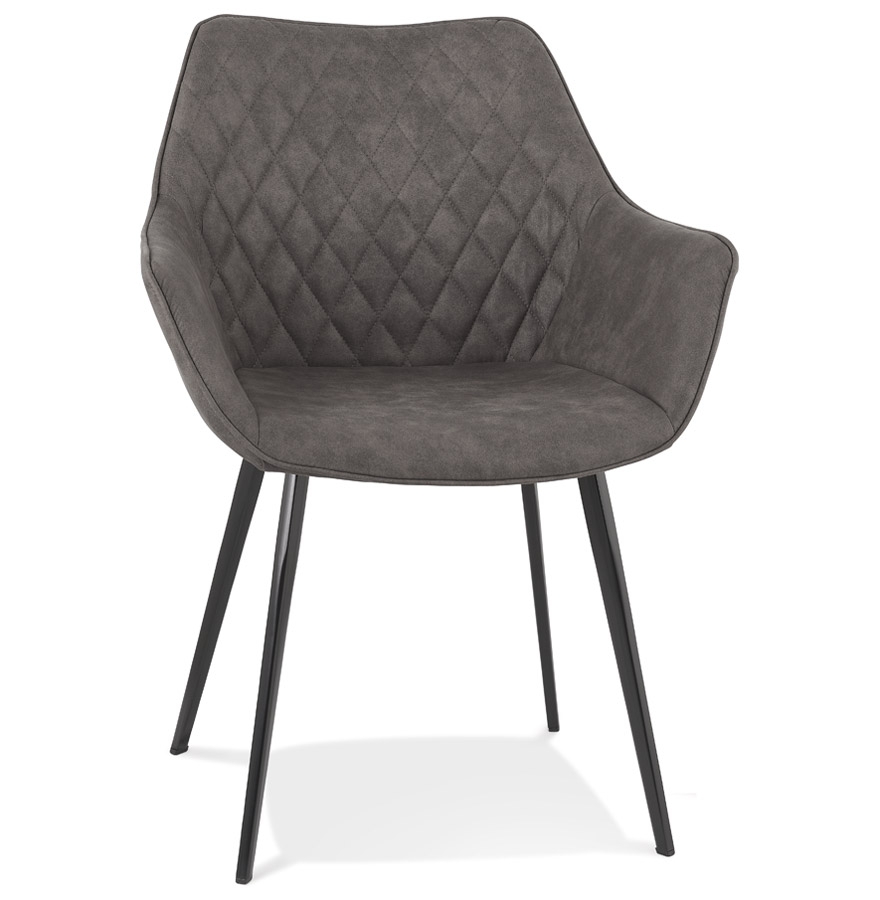 Alterego Armchair CHIGI Frame Colour Black Seat Dark Grey