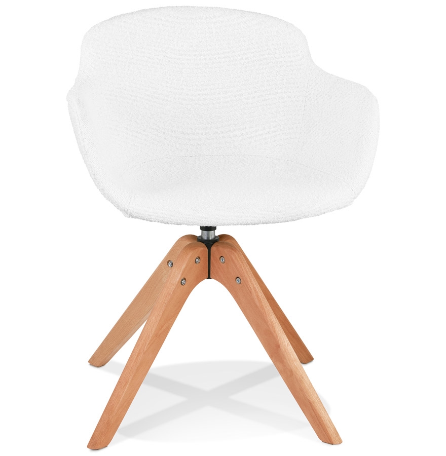 Alterego Armchair DESMA Frame Colour Natural Seat White