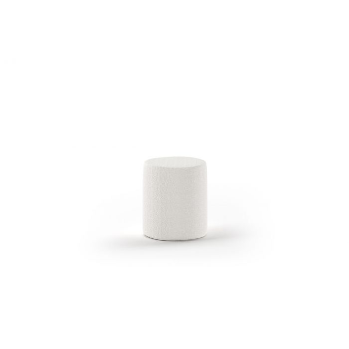 Moon stool boucle white