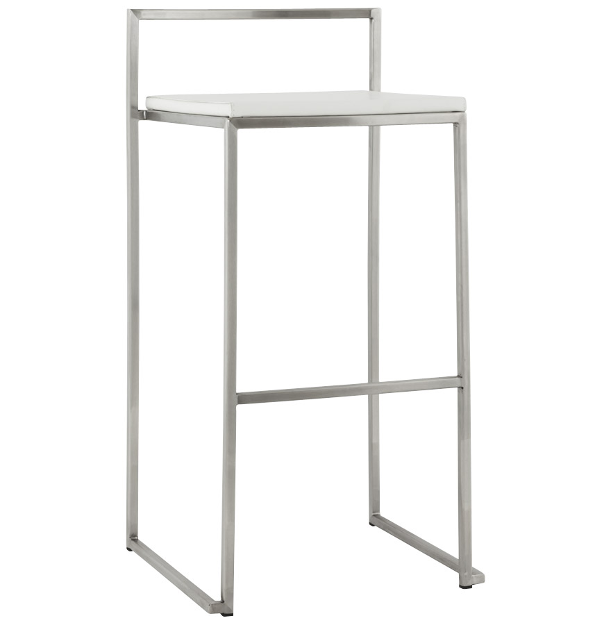 'DISKO' White Industrial Style Stackable Design Bar Stool